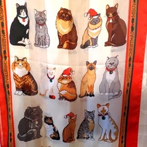Cat Kitten Christmas Scarf